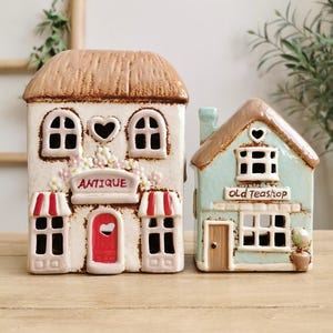 Old Tea Shop, Antique Shop Ceramic House Tealight Holder