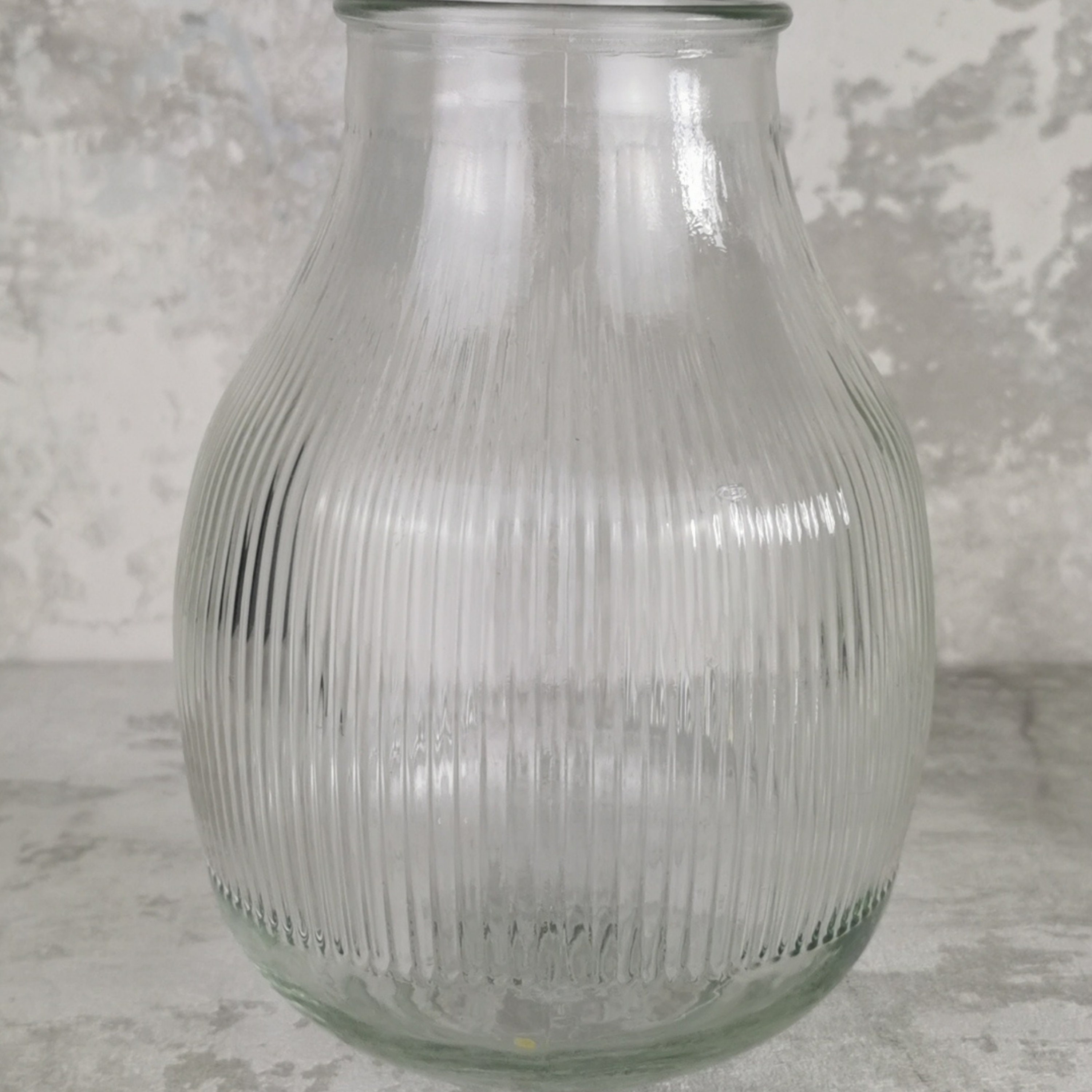 Medium Ribbed Glass Bud Vase Etsy
