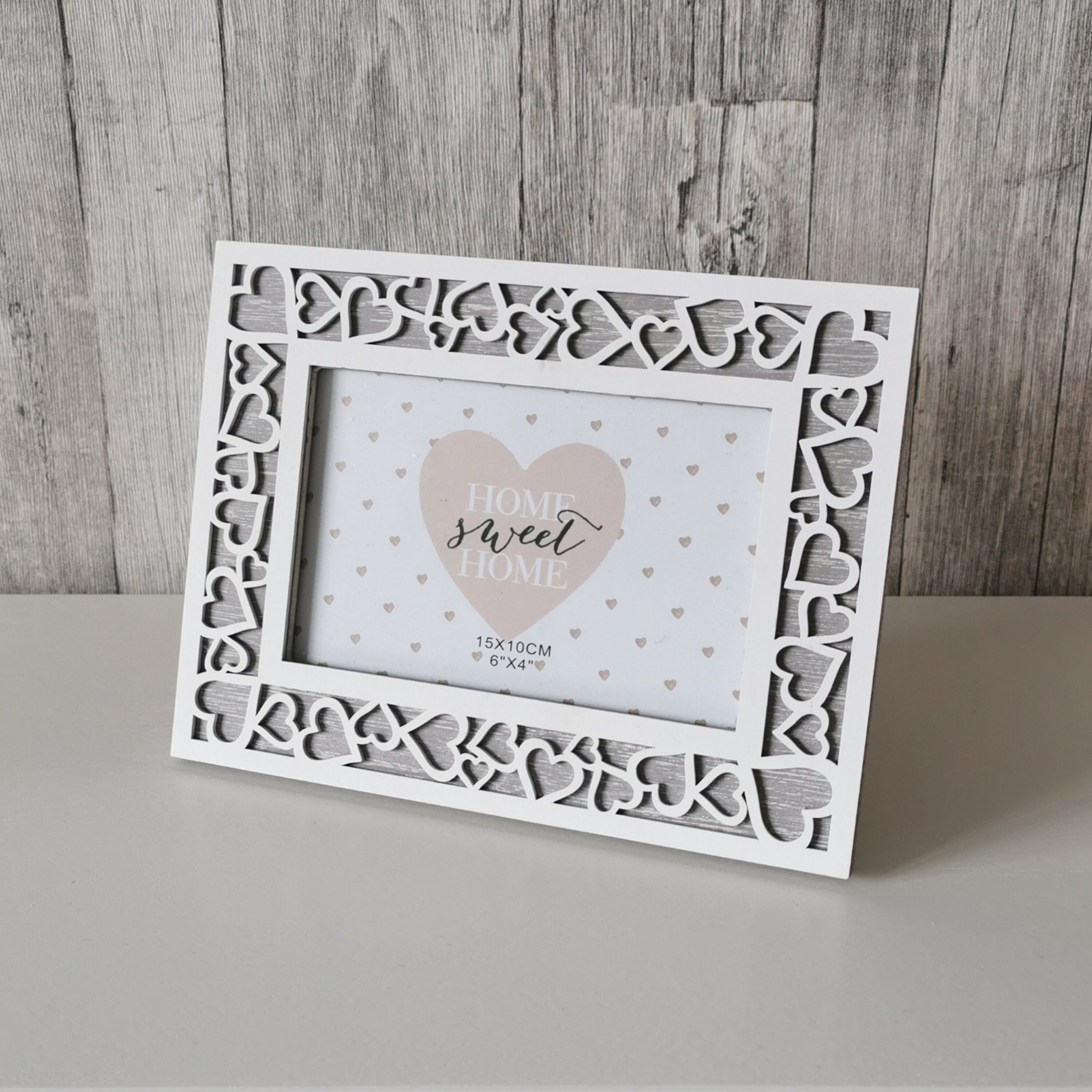 White Heart Photo Frame 6 x 4 Etsy
