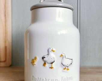 Buttercup Farm Ducks Ceramic Kitchen Canister, Farmhouse Kitchen Decor, Kitchen Storage, Kitchen Accessories, Cozy Home Decor, Duck Gifts
