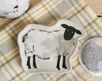 Highland Sheep Ceramic Tea Bag Tidy