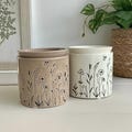 Meadow Flowers Ceramic Wax Burner, Bees Wax Melt Burner, Wax Melt Warmers, Oil Warmer, 2 Colours, Gift, Cream, Taupe Wax Melter