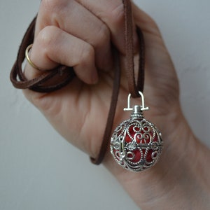 Aroma Heart Cage Necklace