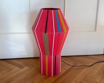 Floor or table lamp. Coral fireplace model. Made with fine thread 2.5 thick.