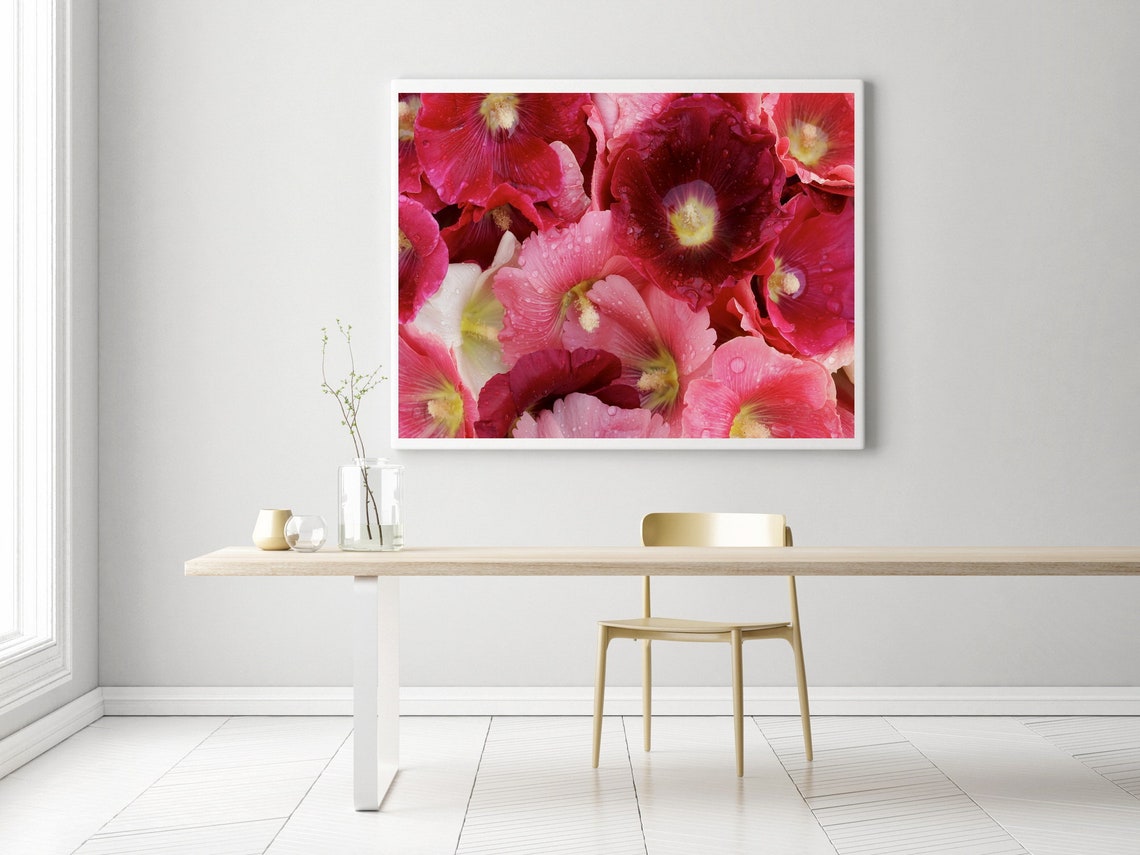Pink flowers wall art pink flowers photography print pink Etsy