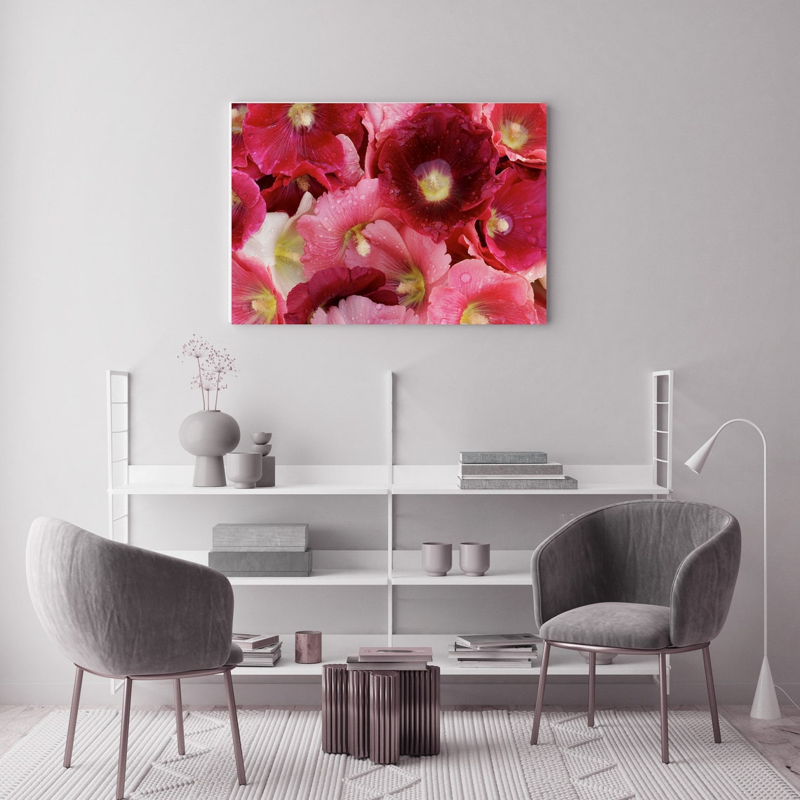 Pink flowers wall art pink flowers photography print pink | Etsy