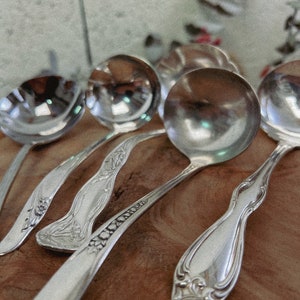 Small ladle Serving cutlery vintage hand-engraved personalized with first name, word, phrase & motifs image 4