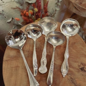 Small ladle Serving cutlery vintage hand-engraved personalized with first name, word, phrase & motifs image 3