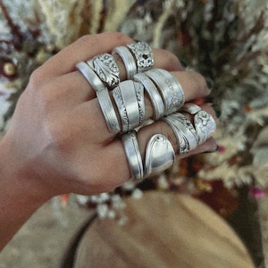 Upcycled vintage ring - Silver spoon handle - Spoonring