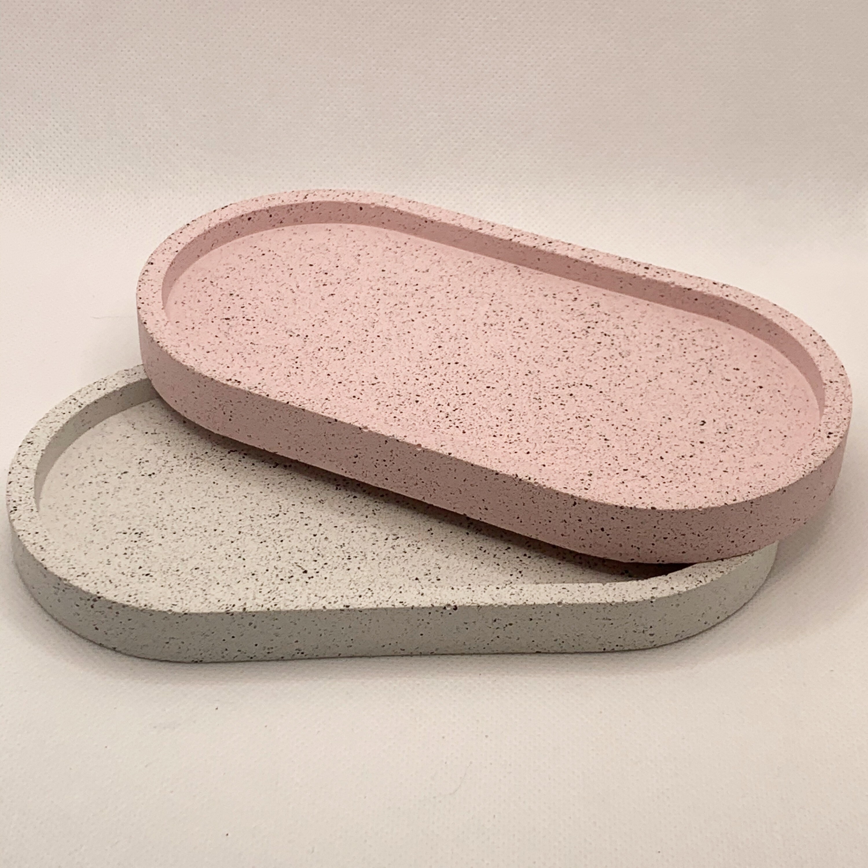 Oval trinket hand wash soap dish tray jesmonite graphite Etsy