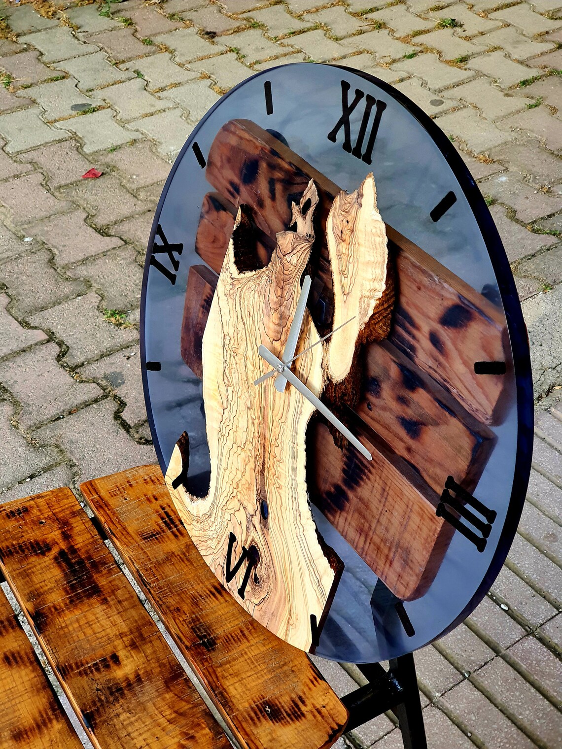 Wood Resin Clock Special Order Clock Epoxy Clock Resin Etsy