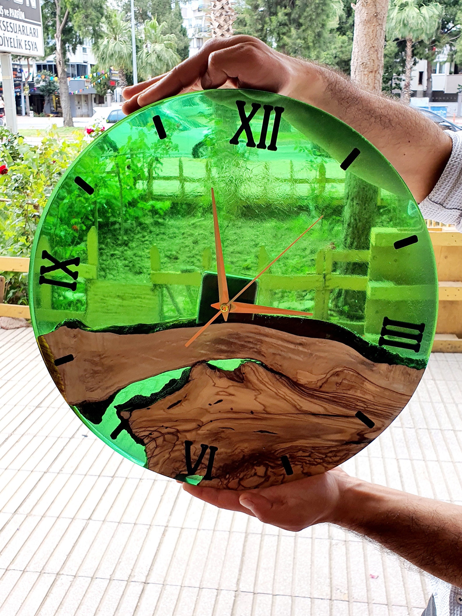 Wood Resin Clock special order clock Epoxy Clock Resin Etsy