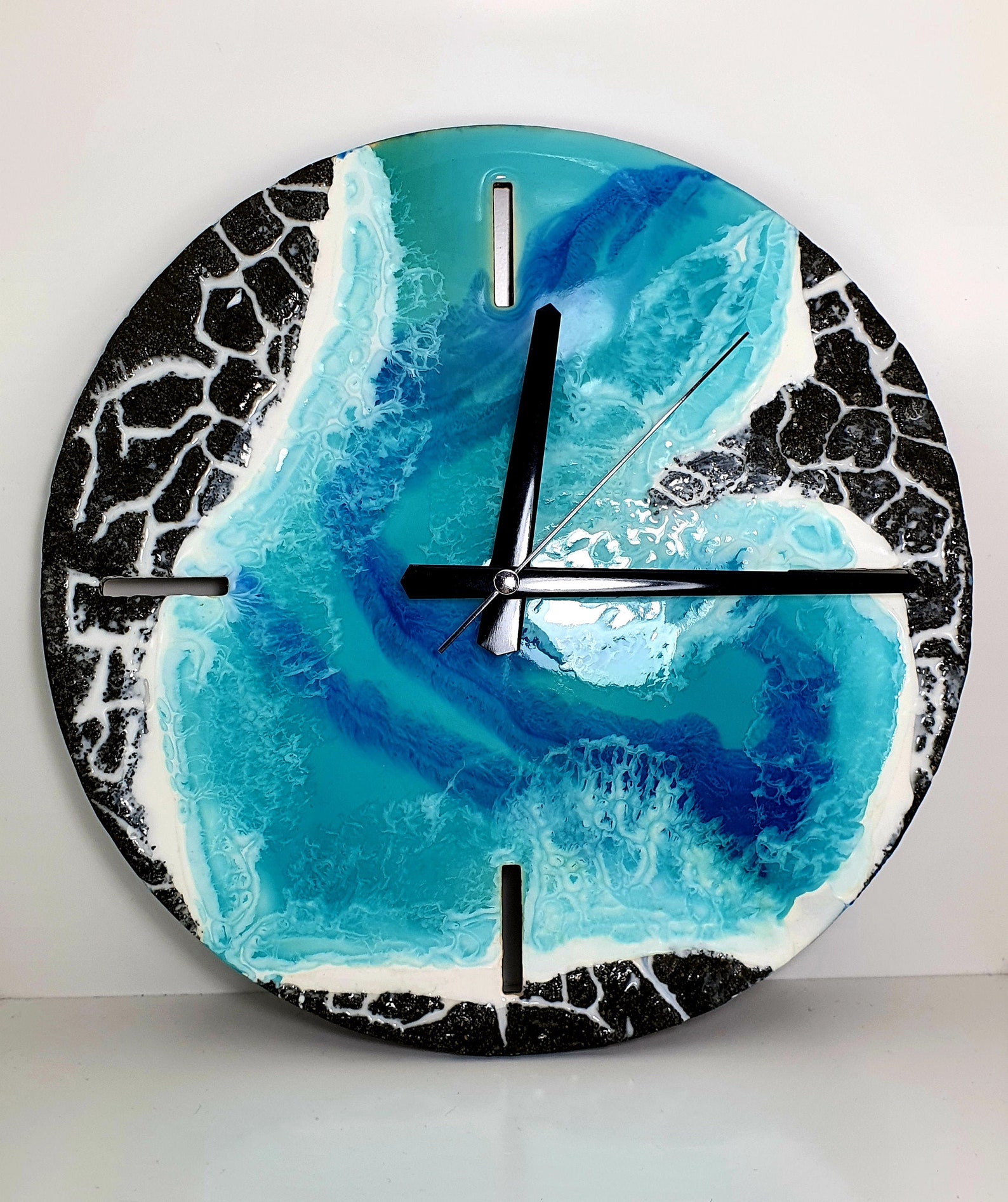 Epoxy clock epoxy wall clock resin clock clock for Etsy