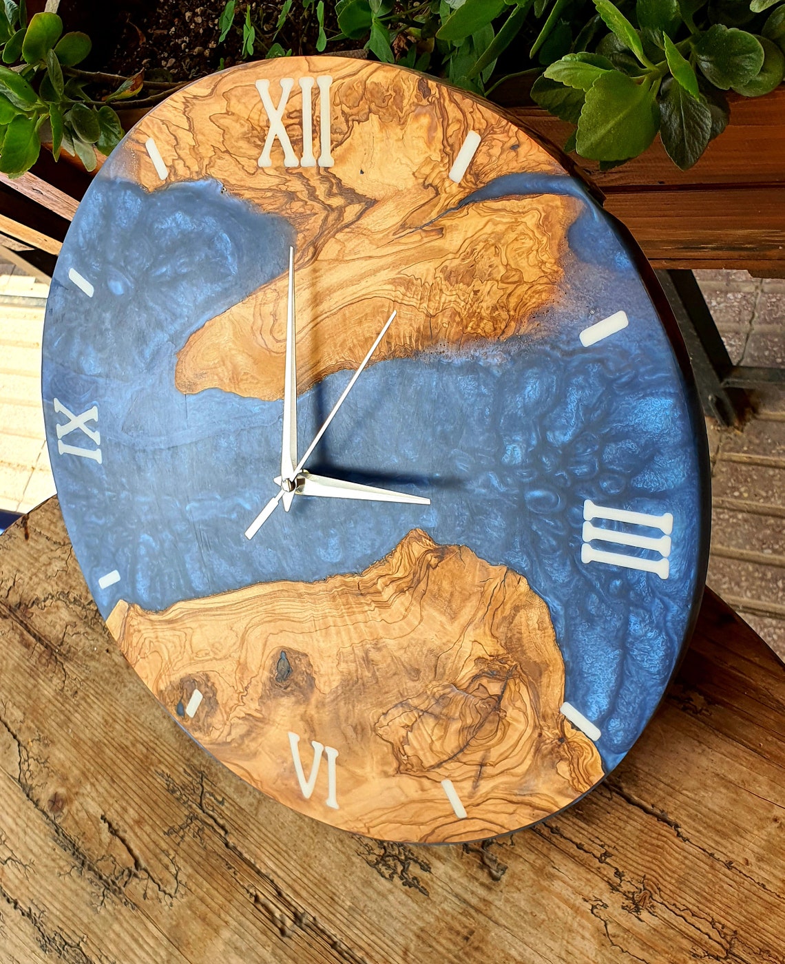 Wood Resin Clock Special Order Clock Epoxy Clock Resin Etsy