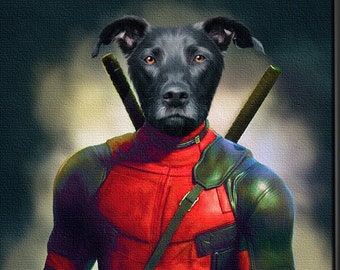 deadpool dog harness