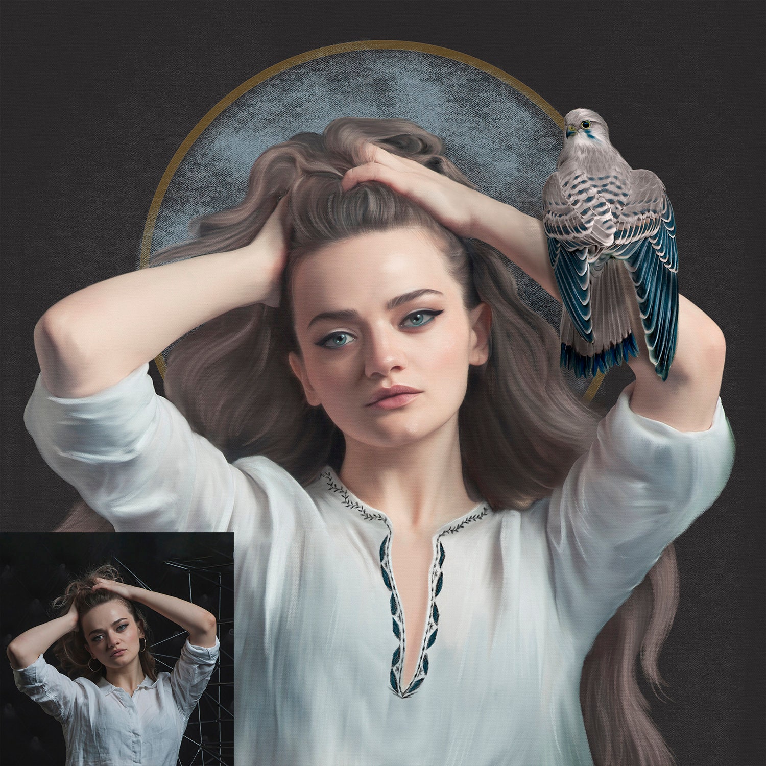 Realistic Portrait Custom Digital Portrait Portrait From Etsy