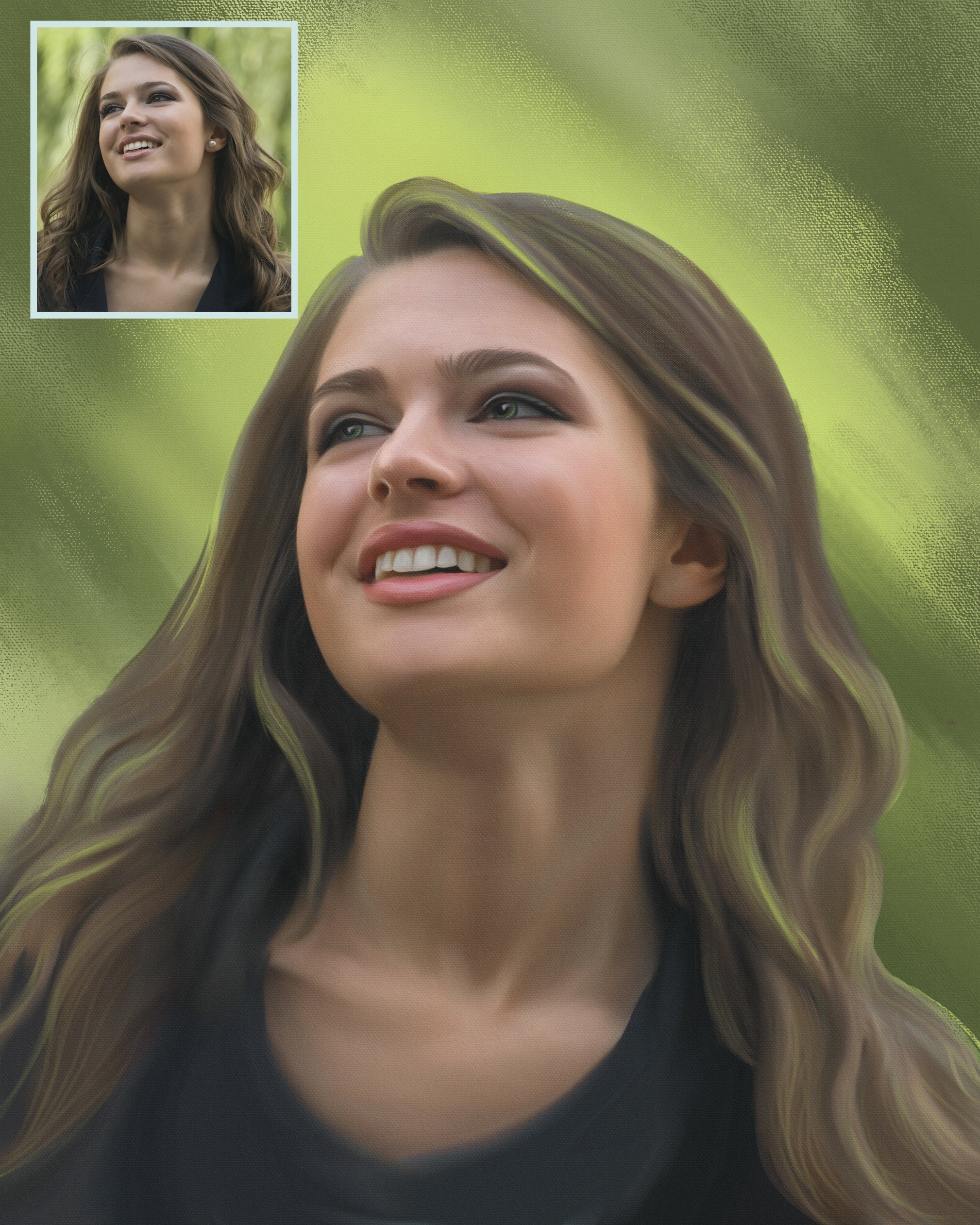 Realistic Portrait Custom Digital Portrait Portrait From Etsy