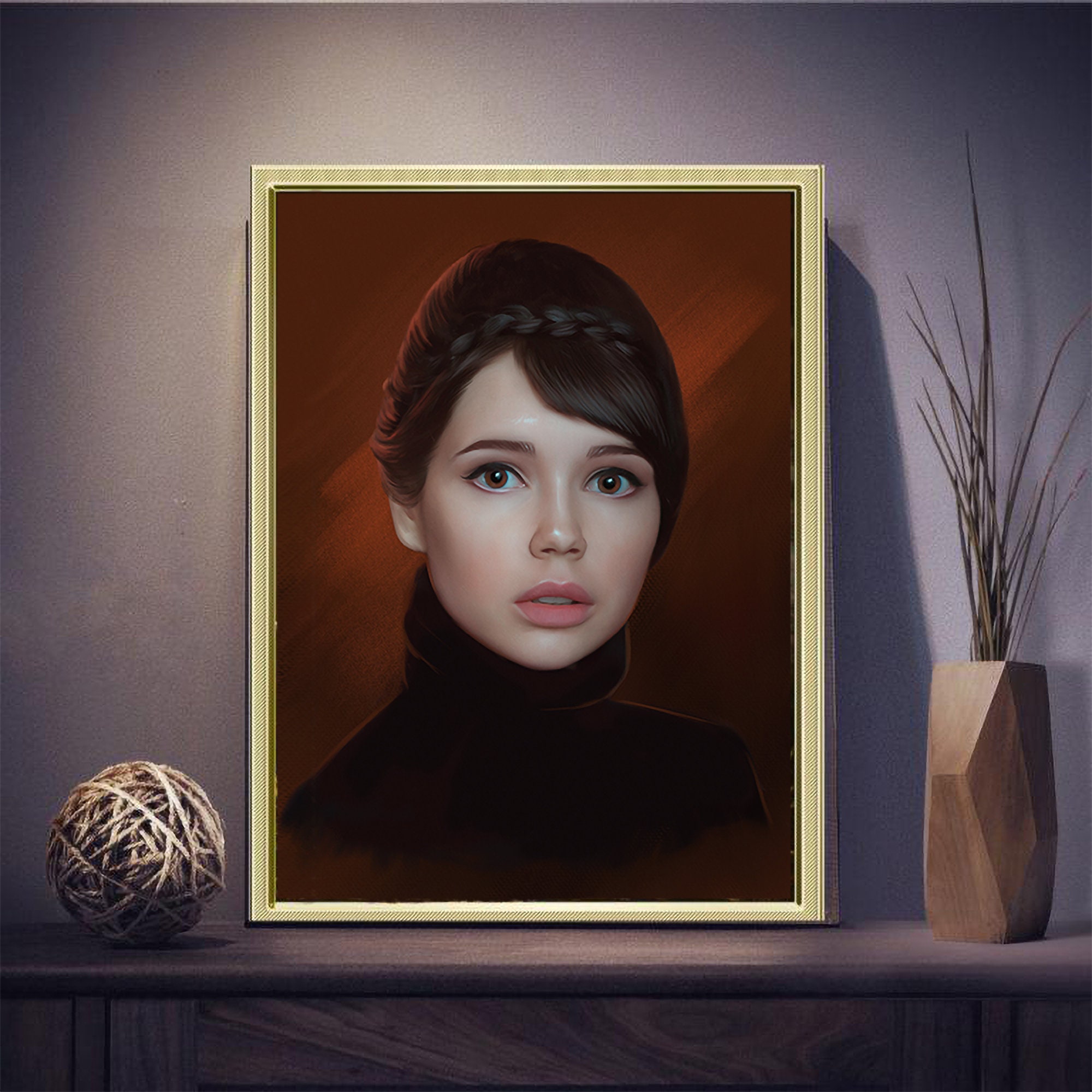 Realistic Portrait Custom Digital Portrait Portrait From Etsy