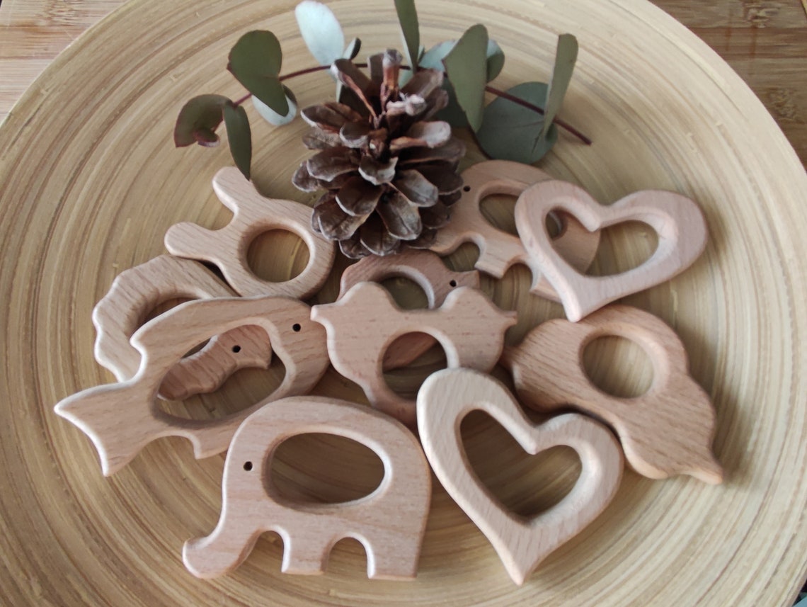 Wooden Baby Teethers Etsy