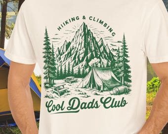 Cool Dads Club Hiking Shirt, Adventure Camping Graphic Tee, Outdoorsy Dad Gift, Fathers Day Shirt for Hikers & Climbers, Nature Lover Tee