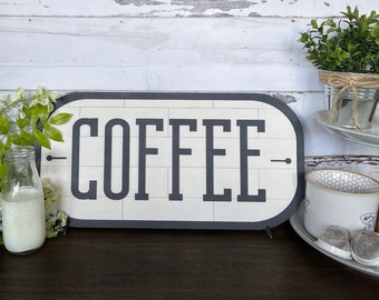 Coffee wood sign