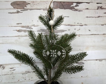 Clear acrylic Christmas ornament