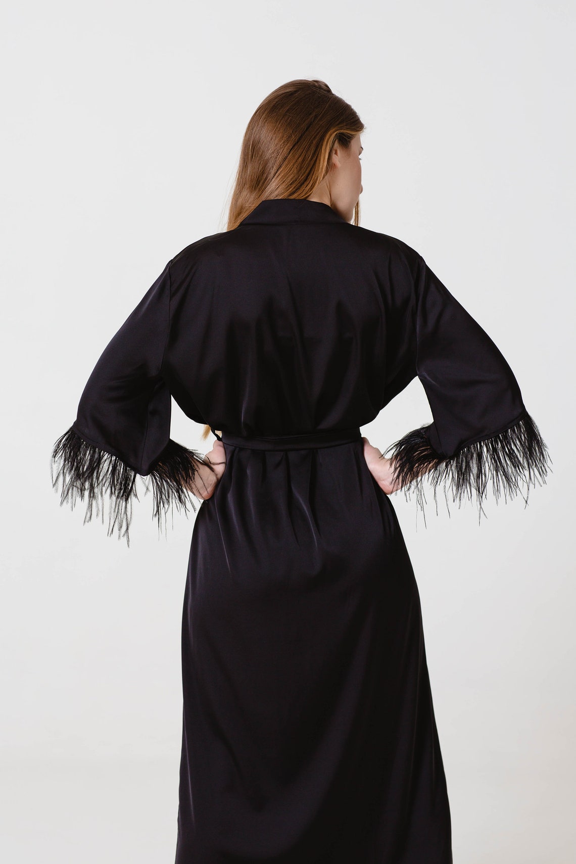 silk and feather robe
