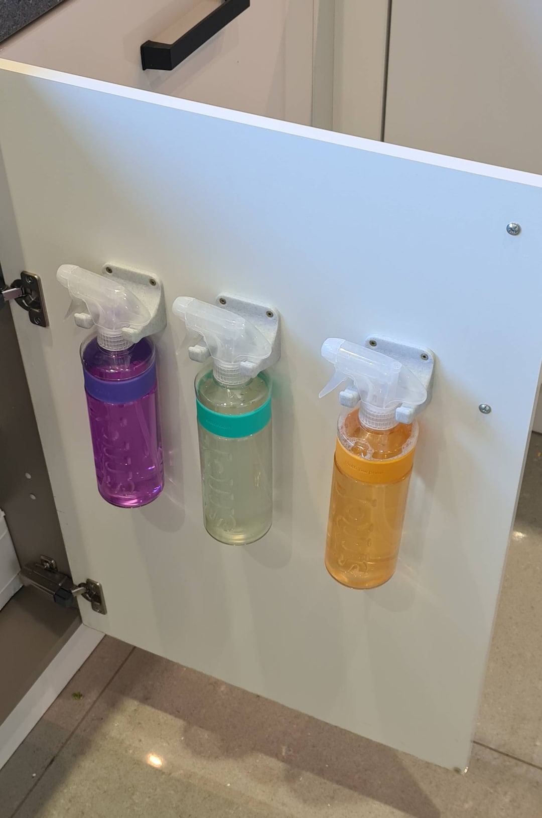 Cleaning Spray Bottle Holders, Wall or Door Mounted 3D Printed Etsy