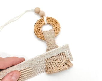 Touch-Up Comb | Macrame Fringe Comb | Fiber Art Supplies | 100% Biodegradable Comb | Craft Supplies