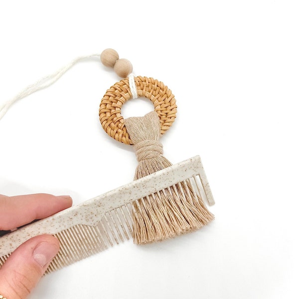 Touch-Up Comb | Macrame Fringe Comb | Fiber Art Supplies | 100% Biodegradable Comb | Craft Supplies