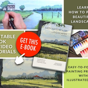 How to Paint Watercolor Landscapes Watercolor Tutorial Learn - Etsy