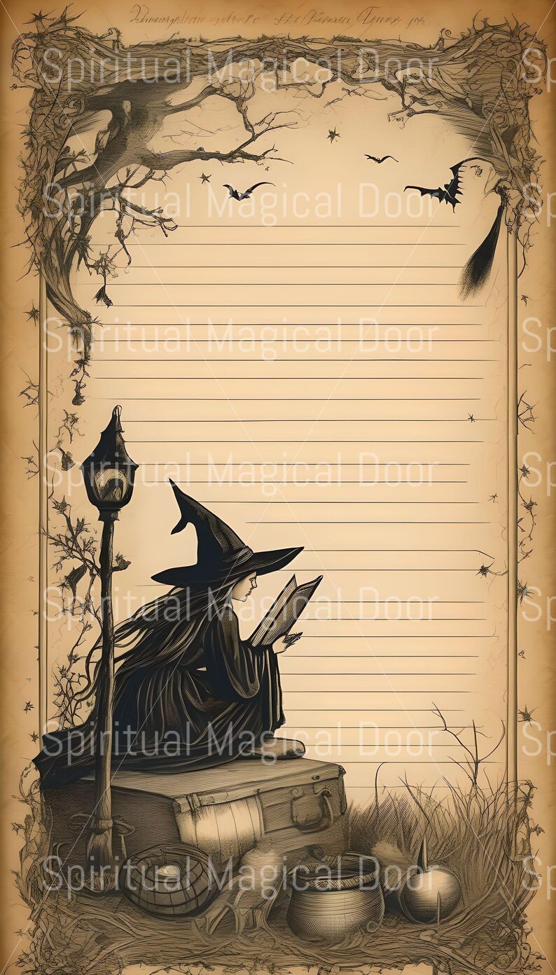Old Vintage Stationary Witch's Writing - Etsy