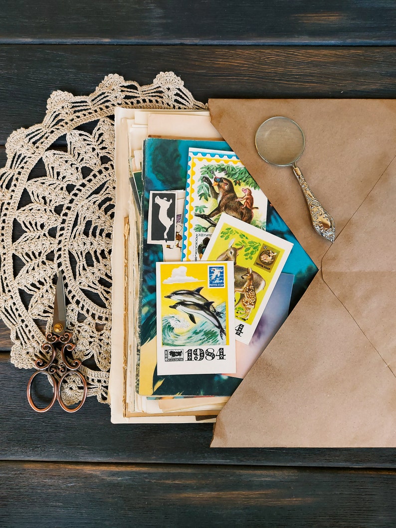 Junk journal supplies ANIMAL junk journal kit vintage Etsy