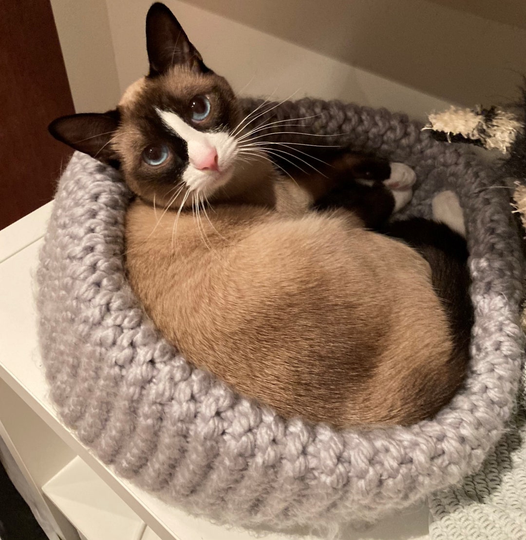 Textured Cat Bed Knitting Pattern Etsy Australia