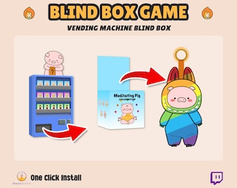 Twitch Blind Box Vending Machine Widget - Twitch Chat Game - Gashapon Like Blind Box Widget