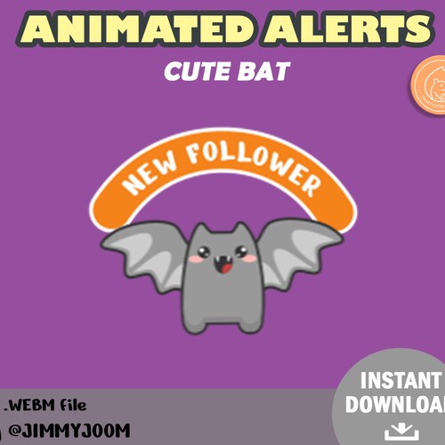 Animated Pastel Bat Twitch Alerts / Cute Bat/ Kawaii Stream - Etsy