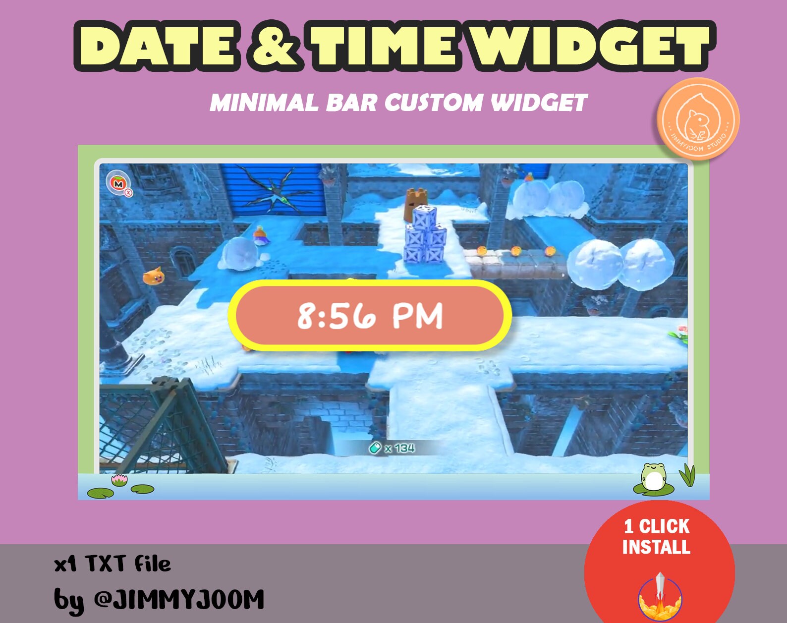 Date and Time Widget for Twitch Streaming / Custom Widget