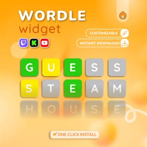 Twitch Plays Wordle Game: Custom Chat Widget - Multiplatform Twitch YouTube Kick Chat Overlay