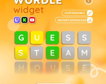 Twitch Plays Wordle Game: Custom Chat Widget - Multiplatform Twitch YouTube Kick Chat Overlay