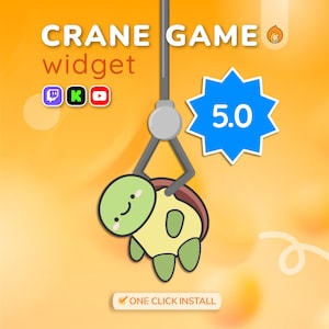 Custom Chat Widget Claw Game / Twitch Chat Widget / Animated Fox Frog Cat Pig Bear Axolotl / Cute Chat Crane Game / Customize Stream Widget