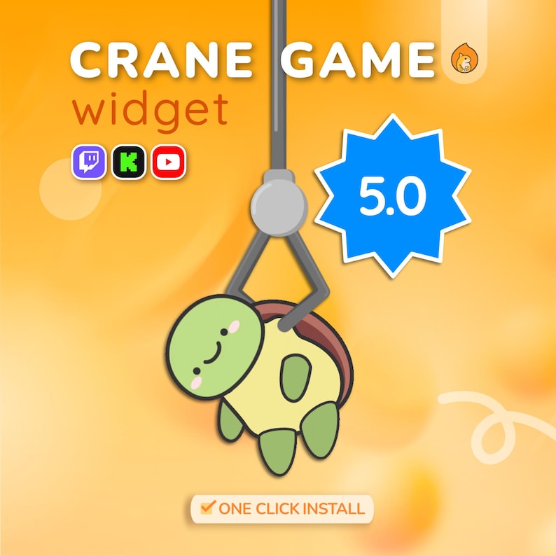 Widget de chat personalizado para juego de garras / Widget de chat de Twitch / Zorro animado, rana, gato, cerdo, oso, ajolote / Juego de grulla de chat lindo / Widget de transmisión personalizado imagen 1