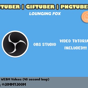 Animated Cute Fox VTuber for OBS Studio / PNG GIF Tuber / Foxy Animated GIFTuber PNGTuber / Cute Stream / Boba Tea / Bubble Tea / Animation image 5