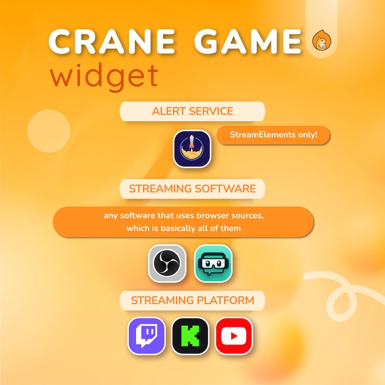 Widget de chat personalizado para juego de garras / Widget de chat de Twitch / Zorro animado, rana, gato, cerdo, oso, ajolote / Juego de grulla de chat lindo / Widget de transmisión personalizado imagen 10
