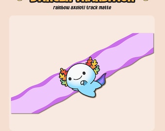 Cute Rainbow Axolotl Stinger Transition / Twitch Animated Transition / Twitch Track Matte Transition / Aesthetic Sound / Axolotl / Kawaii