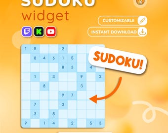 Twitch Plays Sudoku Game - Twitch Chat Widget - Multistream Widget - Works with Kick, YouTube, and Twitch - Vertical Stream Ready!
