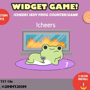 Cute Frog Custom Widget Counter / Chat Widget Game / Frog Meme Game / Cute Kawaii Frog Widget / Twitch Widget / Live Stream Widget Aesthetic