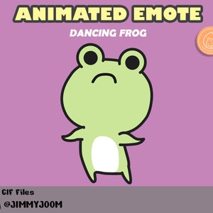 ANIMATED Cute Frog Dance Twitch Emote Discord Emote / Dancing Emote / Cute Emote / Animated Emote / Kawaii / Aesthetic / Overlay / Green