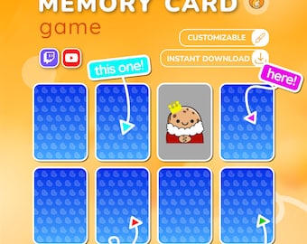 Twitch Memory Card Match Game: Channel Point Reward Widget