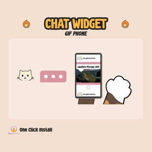 May include: A cartoon illustration of a phone with a GIF playing on the screen. The GIF shows a capybara being petted. The text on the phone says "capybara therapy (cbt)". The phone is on a brown stand with a white paw print on the side.