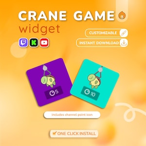 Widget de chat personalizado para juego de garras / Widget de chat de Twitch / Zorro animado, rana, gato, cerdo, oso, ajolote / Juego de grulla de chat lindo / Widget de transmisión personalizado imagen 8